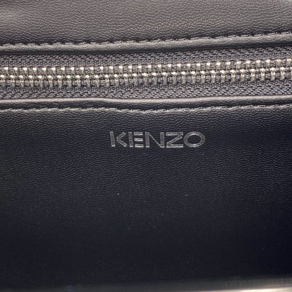 Kenzo Glacier Top Handle Silvertone Logo Bag - Picture 7 of 10